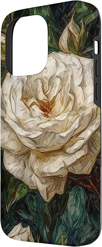 Vista 53 de Funda para iPhone 13 Van Gogh Art White Flower White Roses