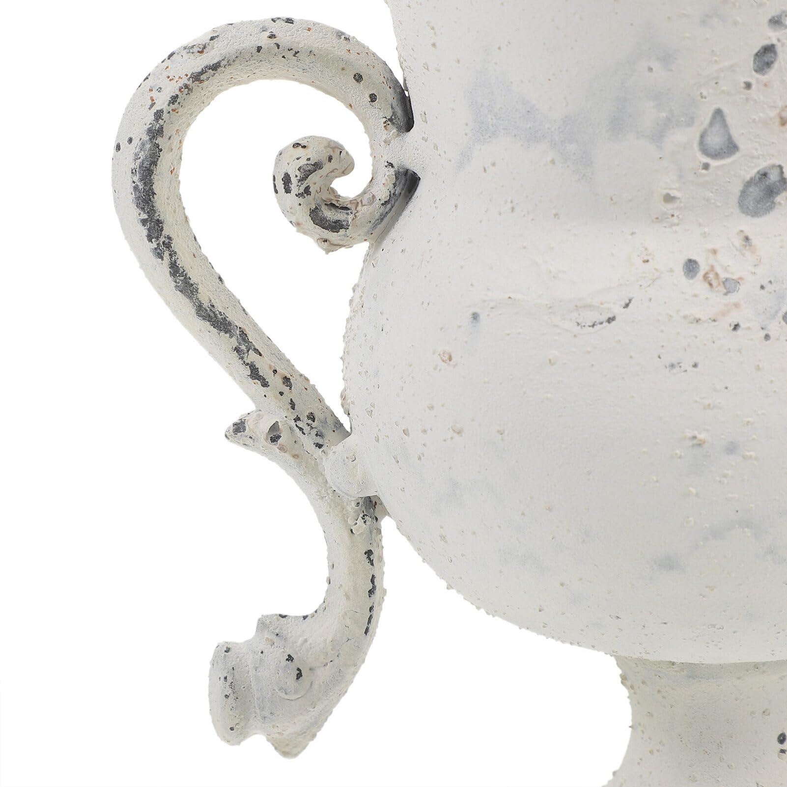 Alipis Vaso a urna in metallo, stile classico, in ferro anticato, decorativo, rustico, con stelo romano, per esterni, per giardino, patio B