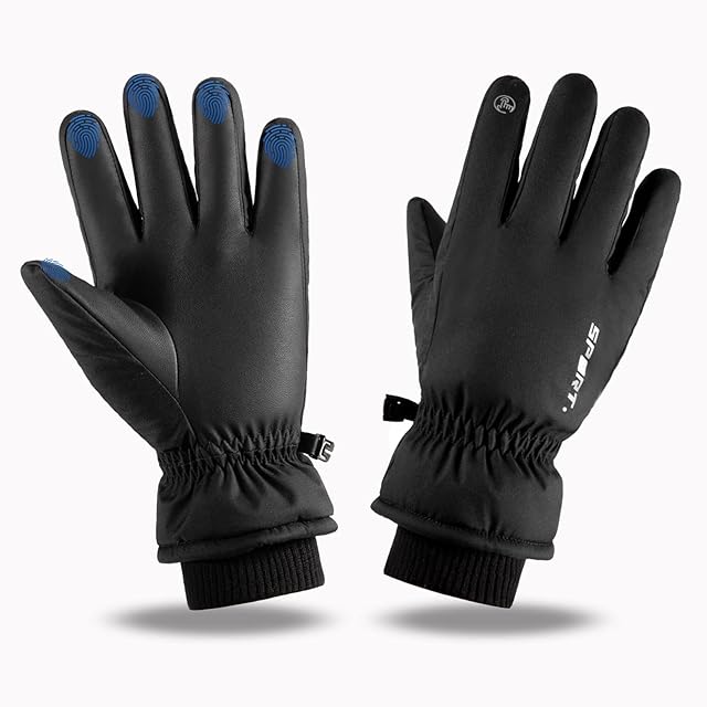 Waterproof Thermal Gloves for Slip Winter Touch Screen Ski Gloves Winter Gloves for Men and Women for Running, Cycling, Driving, Outdoor Sports 1 pair