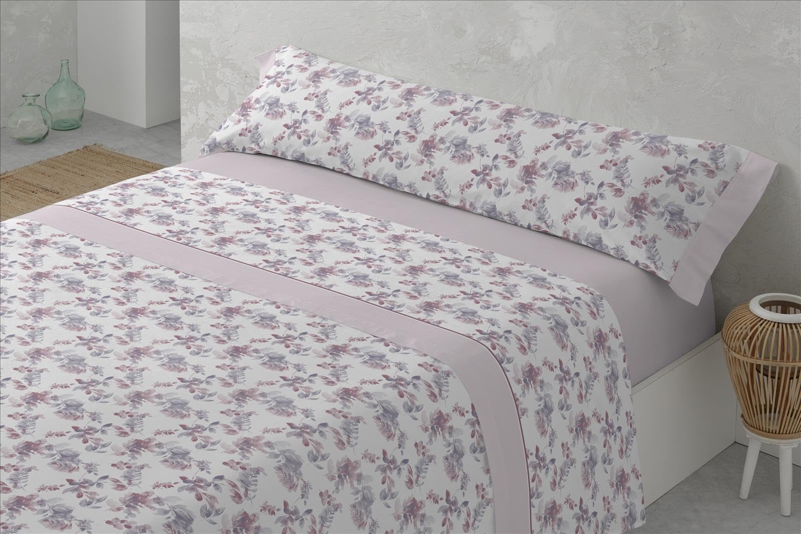 ForenTex - Juego de sábanas, Estampadas, 50% algodón - 50% Poliéster - 144 Hilos, Suaves. (Aberdeen Salmon, Cama 135 cm)