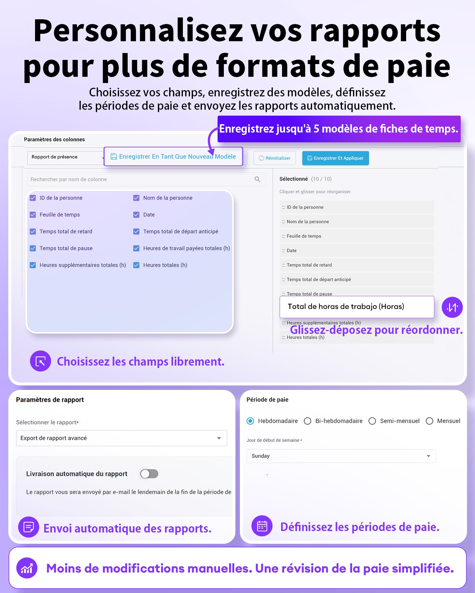 NGTeco Pointeuse Cloud - TC4 avec Empreinte Digitale pour Les Petites Entreprises Dispositif de Pointage Biométrique avec Règles Personnalisables, contrôle à Distance Via app iOS/Android.
