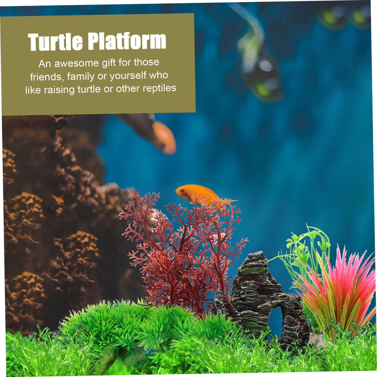 Happyyami 4juegos Decoración Acuática Artificial De Plantas De Acuario Adornos para Peceras y Acuarios Paisajismo Acuático Elegante y Seguro para Peces