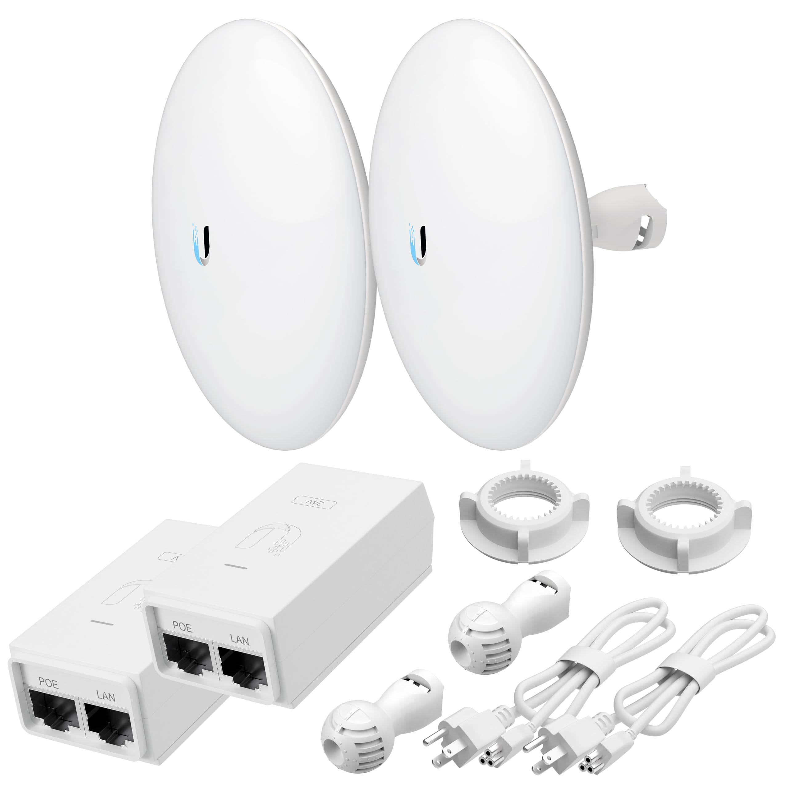 Wireless Bridge NBE-5AC-GEN2 PRE-CONFIGURED Bundle of 2 Outdoor Point-to-Point Wi-Fi Bridge