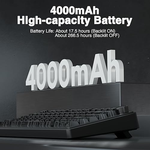 Miniatura 8 de AULA Teclado mecánico inalámbrico F75 Pro con perilla, 75% teclados personalizados intercambiables en caliente, retroiluminación RGB, interruptores