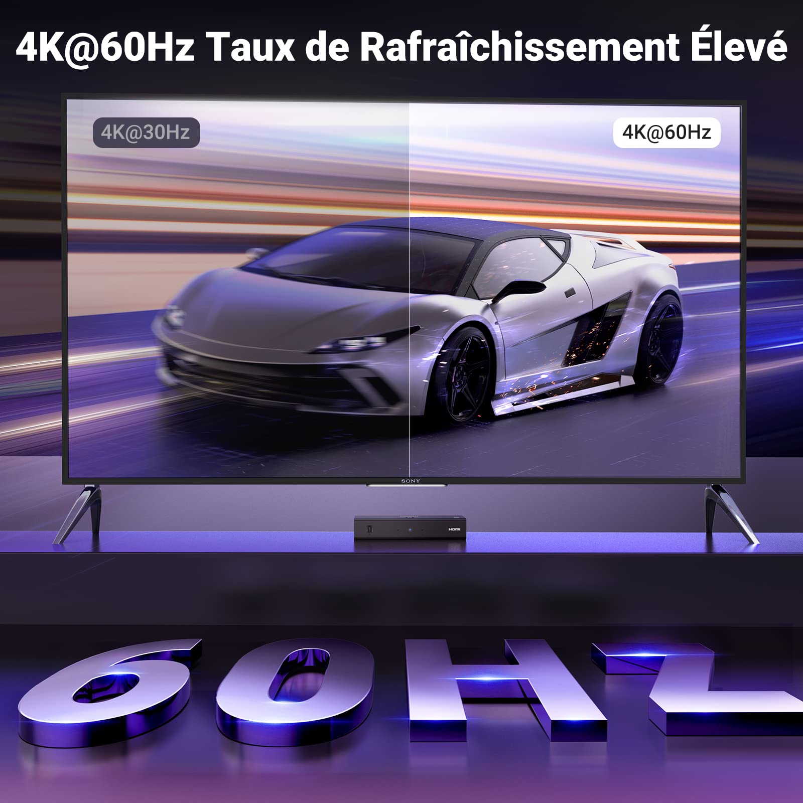 UGREEN Switch HDMI 4K 60Hz 3 Entrées à 1 Sortie Commutateur HDMI 1080P 3D HDR10 Dolby Atmos avec Télécommande IR Compatible avec PS5 PS4 Xbox TV Stick Box Chromecast Lecteur Blu Ray DVD Projecteur