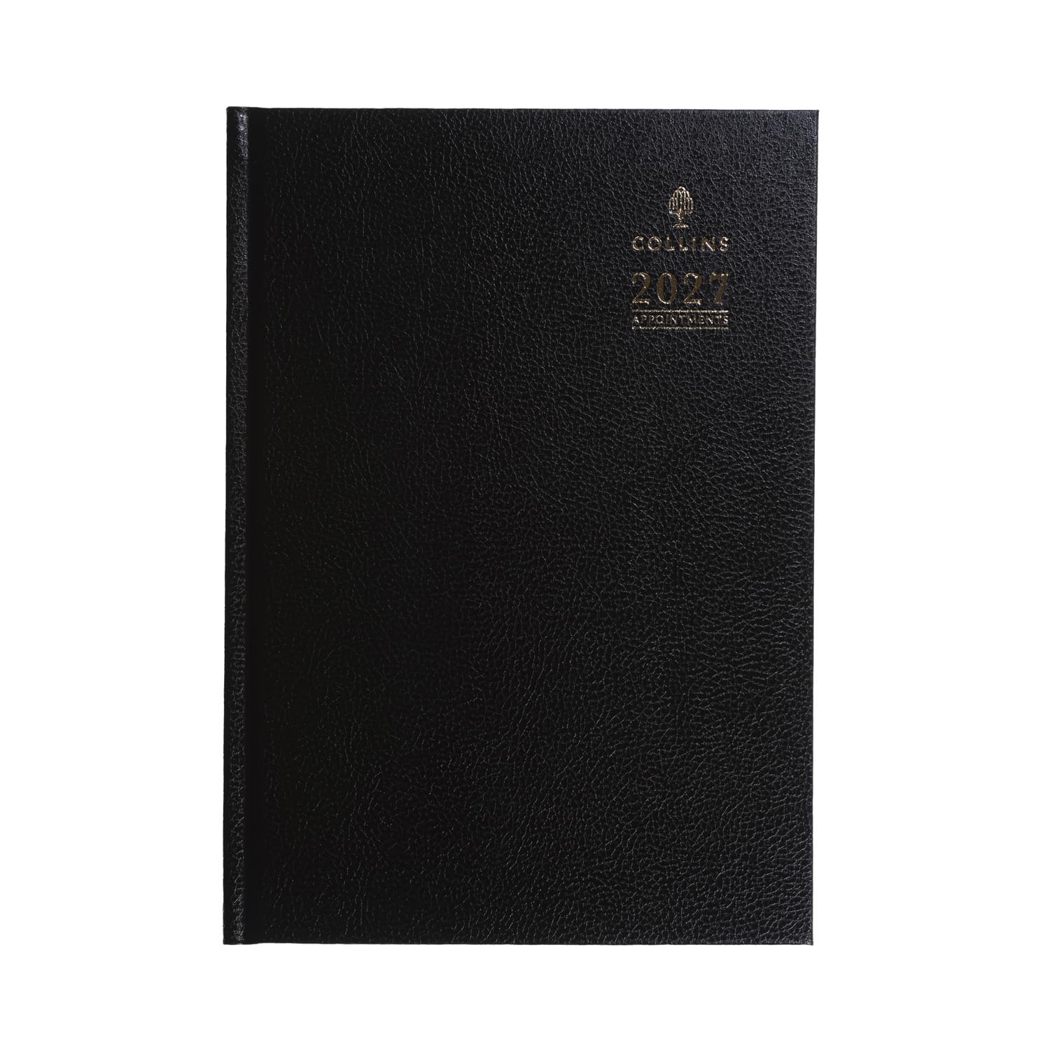 Collins Debden A44.99-27, Agenda giornaliera 2027, 12 mesi, formato A4, copertina rigida, colore nero, gamma standard da scrivania