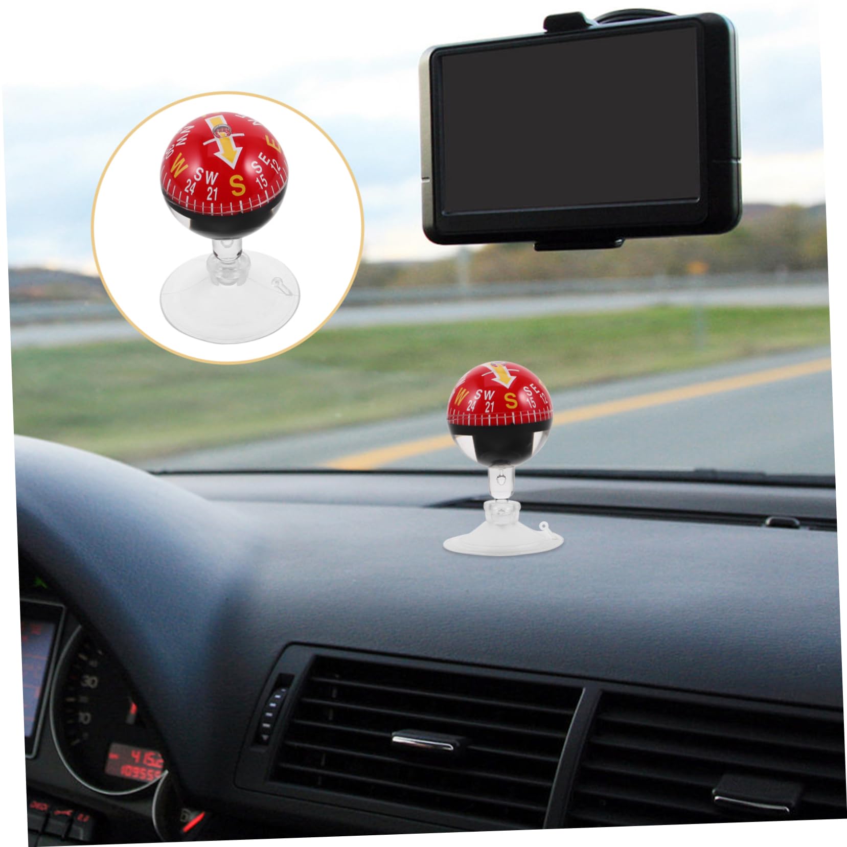 HAPINARY Car Guide Ball Digital Compass Vehicle Compass Ball Automotive Compasses Outdoor Compass Car Dash Compass Automobile Compass Hiking Compass Ball Compass