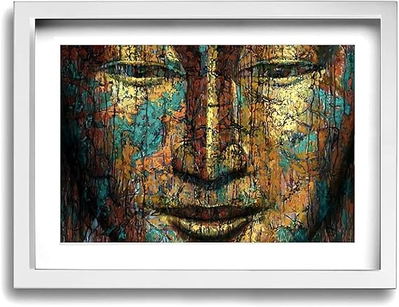 Amazon Co Jp ホームデコレーション 壁の絵 壁アート 現代 背景絵画 アートパネル モダンアート 仏像 キャンバス絵画 部屋飾り 美術室 壁掛け インテリア 装飾画 額縁付き 軽くて取り付けやすい40 30cm ホーム キッチン