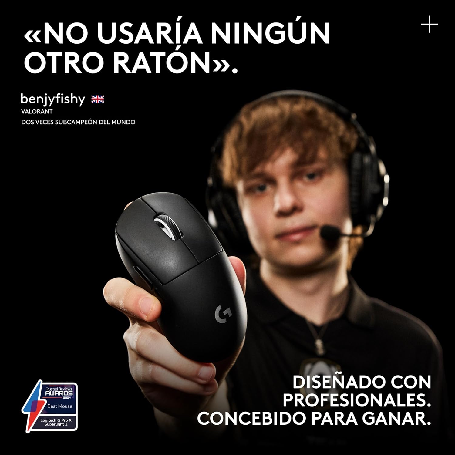 Logitech G Pro X Superlight 2, Ratón inalámbrico gamingratón Pro-Grade de 60 g con 5 Botones programables, Europa del Este Envases,44 000 dpi, Velocidad de Respuesta de 8 kHz, USB-C,PC/Mac – Negro 9