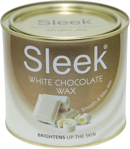Sleek White Chocolate Wax, Smooth &amp; Silky Skin, Brightens Up the Skin, All Skin Types, 600g