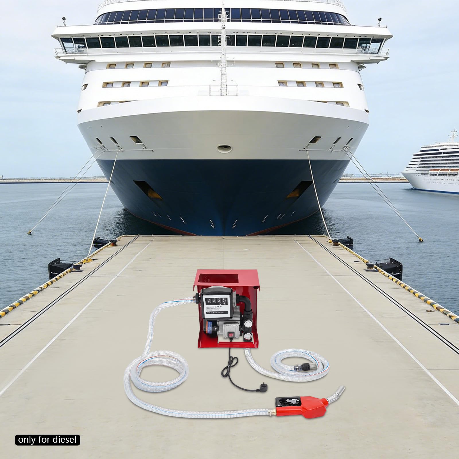 Pompe diesel 230 V 550 W 60 l/min Pompe diesel auto-amorçante