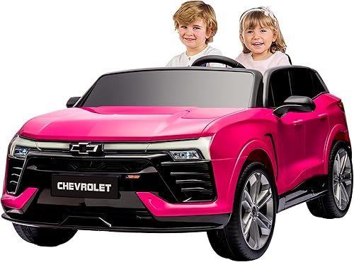 Perbyste Vehículos eléctricos de 24 V para niños de 2 plazas, con licencia Chevrolet Blazer, vehículos eléctricos con control remoto para padres,