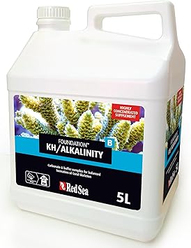 Red Sea Reef Foundation B Alkalinity KH Supplement, 5 L - Boosts Carbonate Levels for Strong Coral Skeletons in Reef & Marine Aquariums