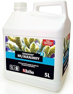 Red Sea Reef Foundation B Alkalinity (KH) Supplement, 5 L - Boosts Carbonate Levels for Strong Coral Skeletons in Reef & Marine Aquariums