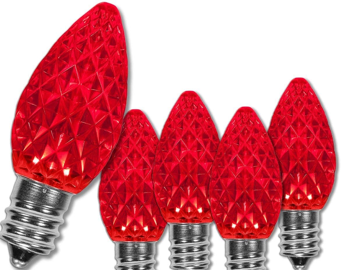 Wintergreen Lighting 25 Pack OptiCore C7 LED Christmas Light Bulbs