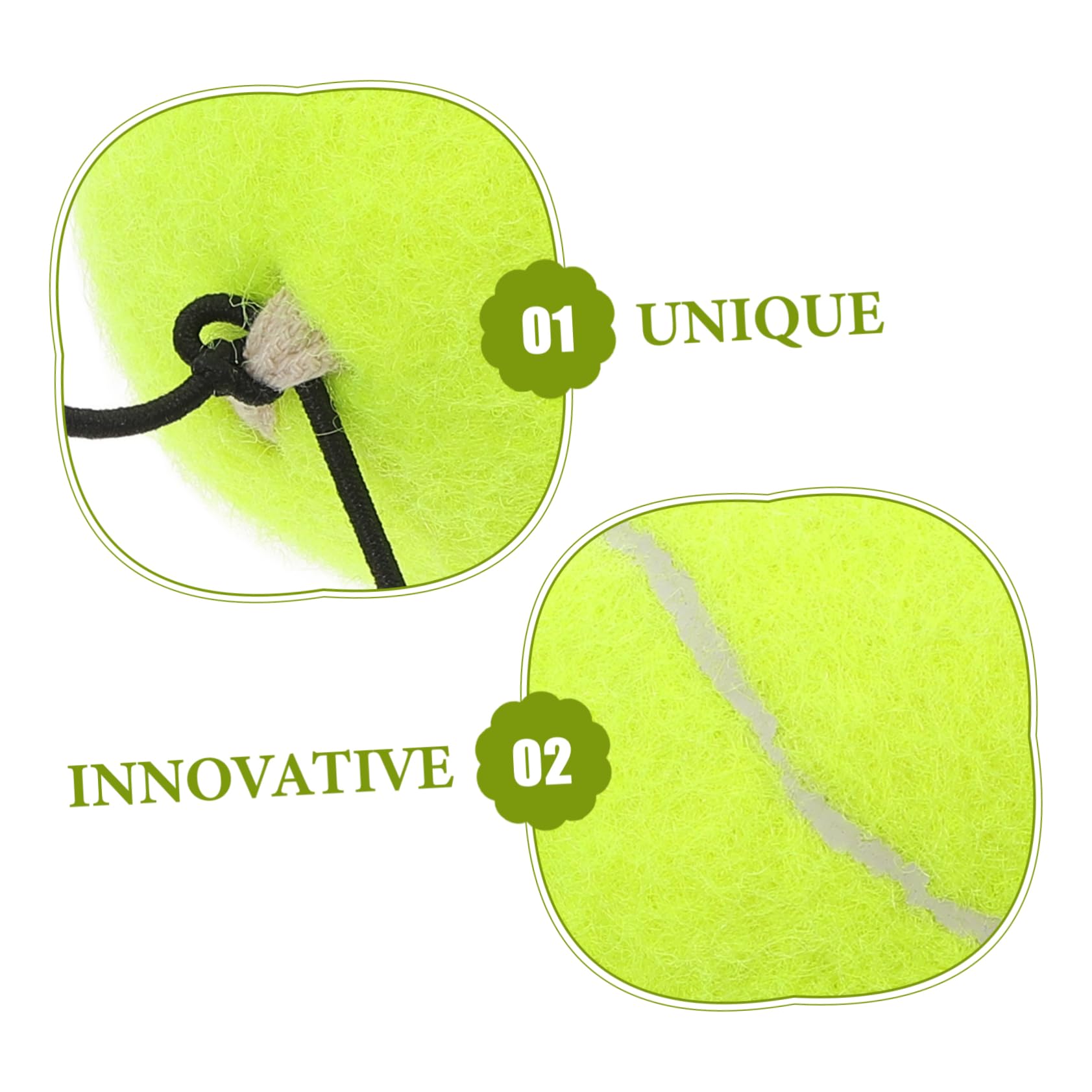 BCOATH Elastic Rope Tennis Ball Trainer Single Player Garage Tennis Aid Portable Realistic Practice Beginner Training Court/Yard
