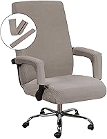 Vista 15 de H.VERSAILTEX Fundas para silla de oficina en casa, fundas elásticas para silla de escritorio de computadora, respaldo medio y alto, universal, funda