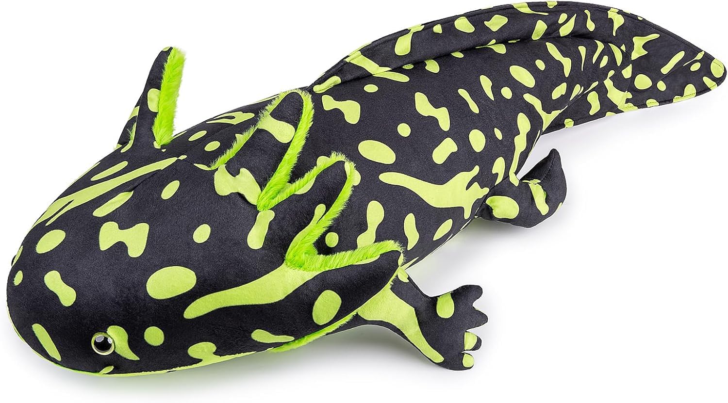 Tiny Heart Axolotl Stuffed Animal 51cm/20” Realistic Axolotl Plush Toy Lovely Animal Cute Soft Gifts Axolotl for Kids Boys and Girls Bedtime Companion Plushie Collection Interactive Play black-green - Image 2