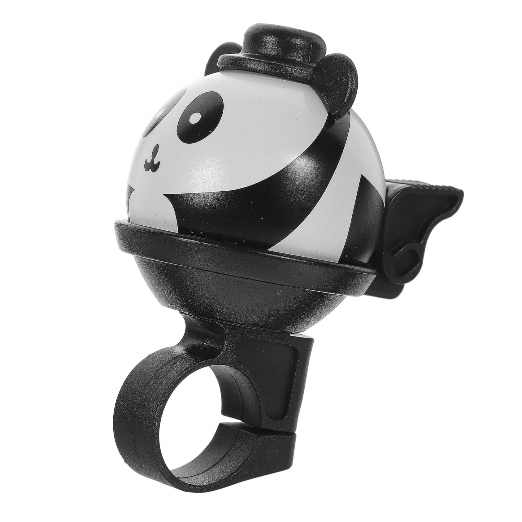 Abaodam 5 Pièces Cloche de Vélo Cartoon Portable pour Garçon Fille Accessoire Pratique pour Vélos et Trottinettes Design Mignon Noir et Blanc Panda