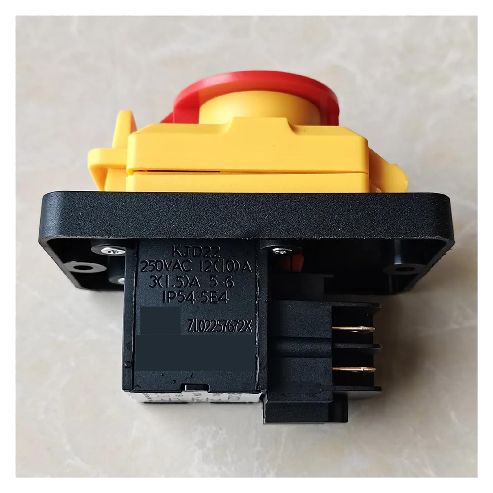IDGTTLDF Emergency Stop Switch KJD22 4Pins Electromagnetic Switch ON-Off Emergency Stop Button Switches 250VAC 12(10) A 3(1.5) A IP54 5E4 ZL02257672X
