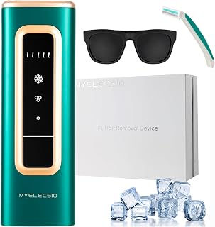 Laser Hair Removal Device, IPL Hair Removal Device with Ice Cooling Care, Safe, long-lasting and Virtually Painless treatment, unlimited flashes 1,000,000+ for Women and Men