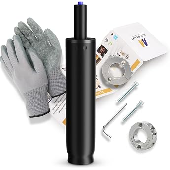 Mastery Mart Gas Spring for Office Chair with 251 mm - 346 mm Gas Lift for Office Chair Gloves Cylinder Removal Tool Cylinder Clamping Shafts 28 mm Long Screws L Wrench