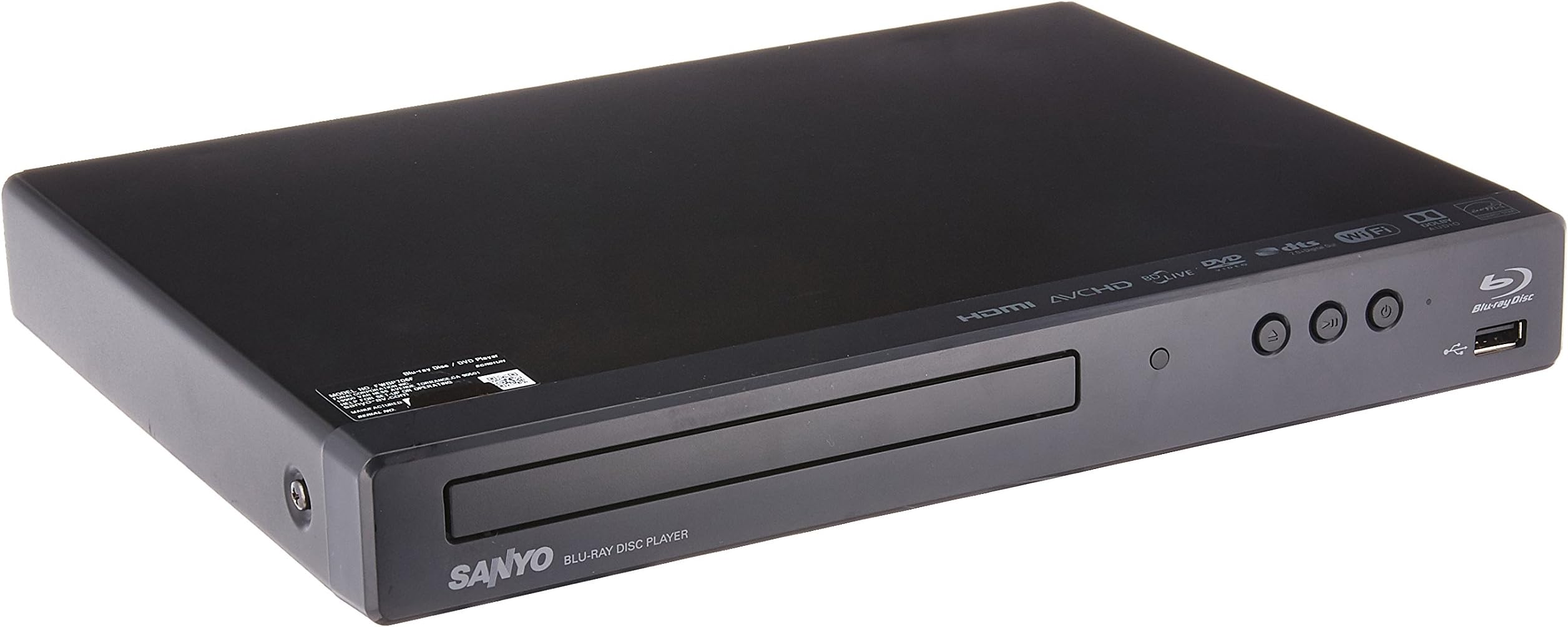 Sanyo Bluray / DVD Player with Builtin WiFi and USB Port