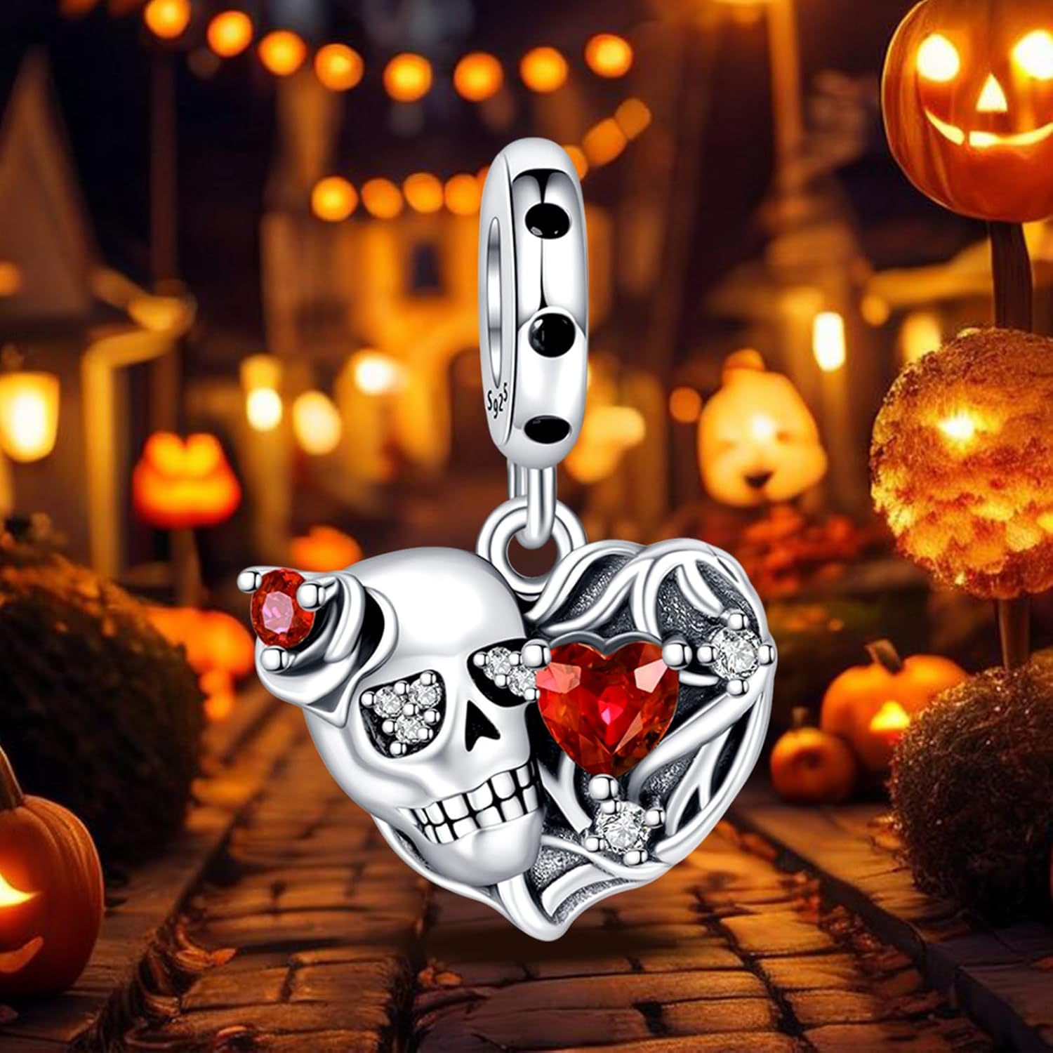 Skull Charms Pendant 925 Sterling Silver Charms for Women Bracelet Holiday Halloween Birthday Gifts Diy Charm Jewelry For Friends - Image 2