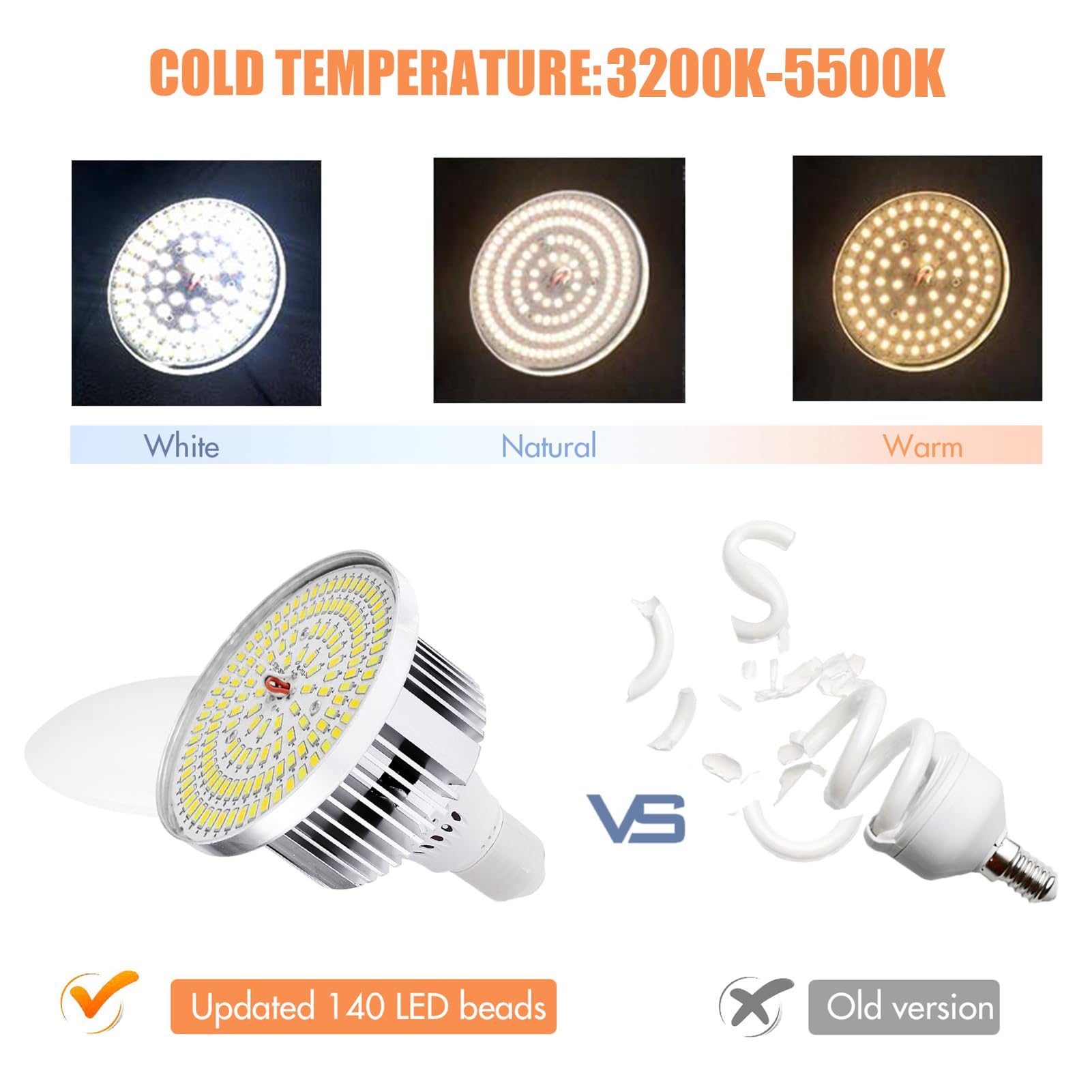 Andoer Studio fotografico Luce Illuminazione Telecomando 85W 3000K-6500K Fotografia Luce Risparmio Energetico Regolabile E27 Base per Studio Home Warehouse Office Hotel
