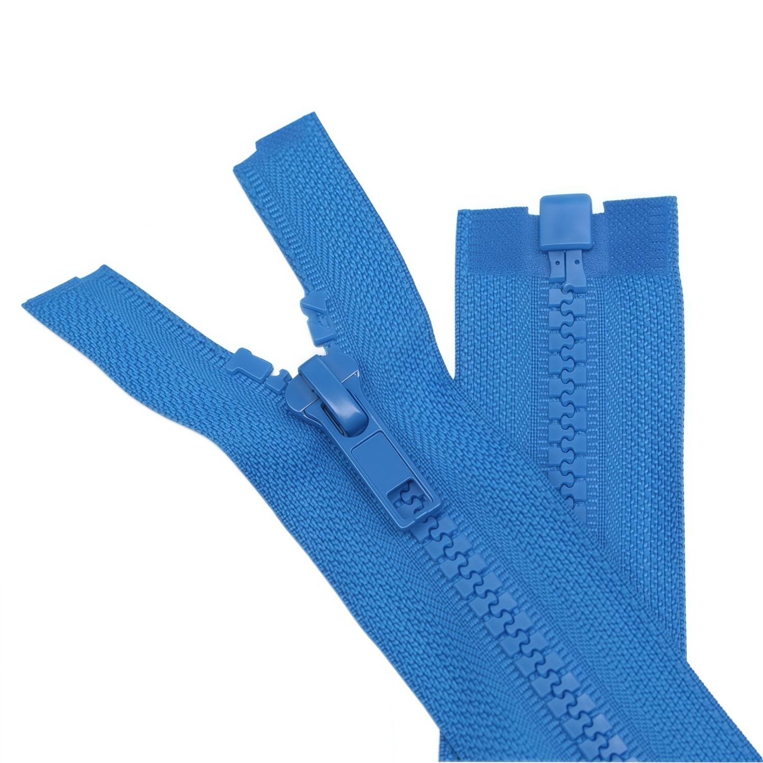 YaHoGa 2PCS 18 Inch #5 Separating Jacket Zippers Bulk for Sewing Blue