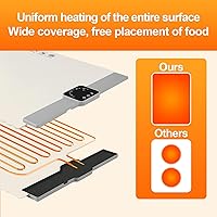 Vista 6 de Warming Mat for Food 26" X 15.4",Food Warming Mat with Adjustable Temperature(5 Level),Electric Warming Tray,Fast Heating Tray for Home Buffets