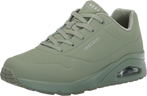 Skechers Femme UNO Stand on AIR Baskets, Sage Durabuck/Mesh, 37.5 EU