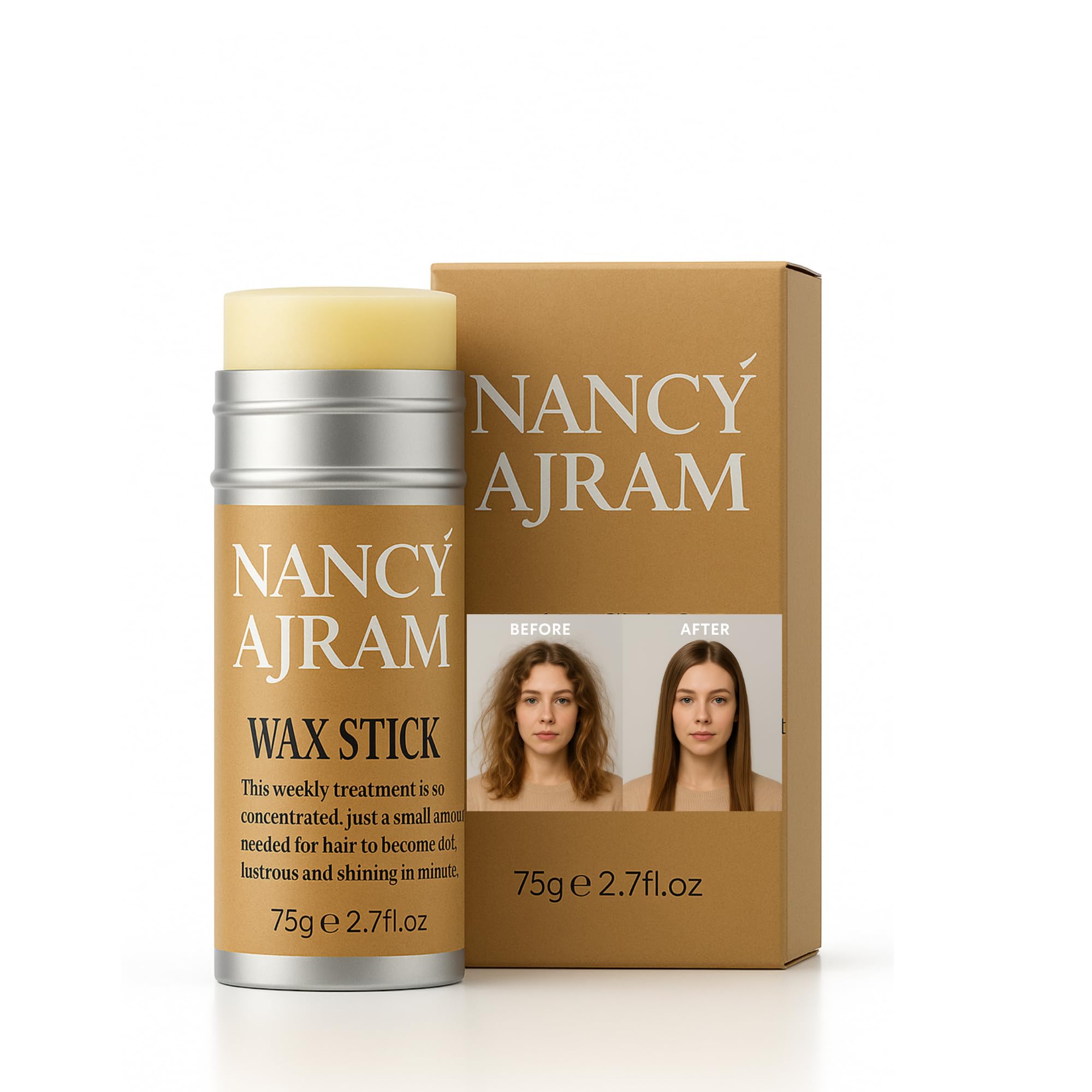 NANCY AJRAM Hair Wax Stick - Non-Greasy Strong Hold for Men and Women, Baby Hair Fixer, Styling Solution for Frizzy Hair