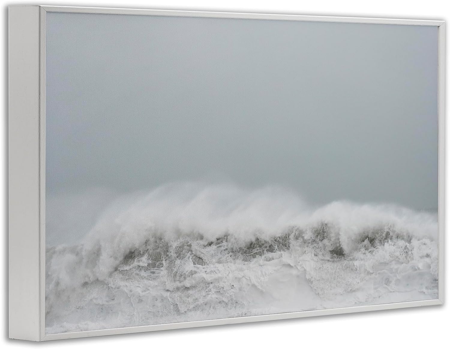Stupell Industries Cresting Wave Abstraction White Framed Giclee Art, design by Jade Sharp Photo, 12 x 18