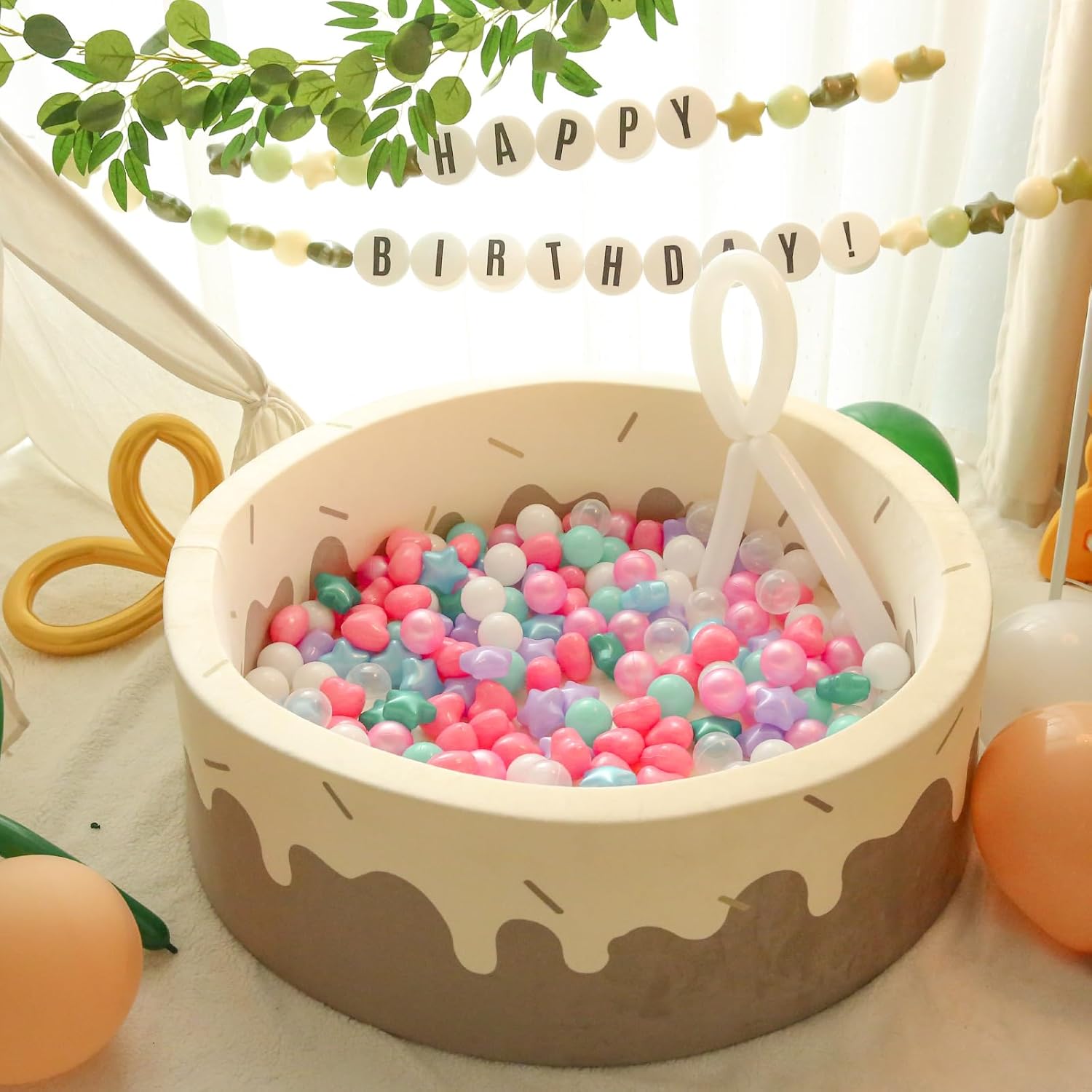 TRENDPLAY Star Balls for Ball Pits 400 Count Plastic Balls for Baby Ball Pit, for Boys Girls Toddlers Play Tent,2.2"