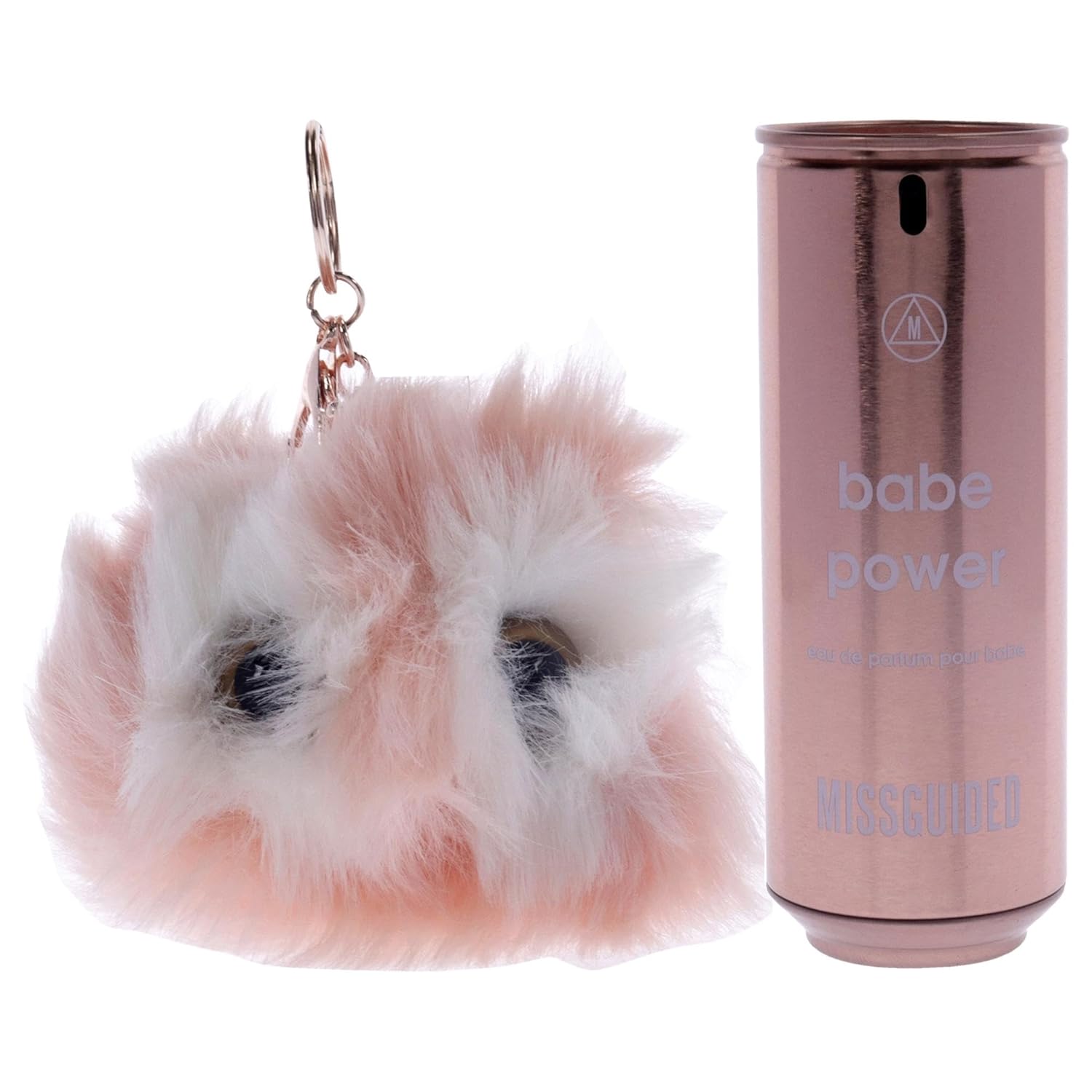 Babe Power by Missguided for Women - 2 Pc Gift Set 2.7oz EDP Spray, Pom Pom Keyring