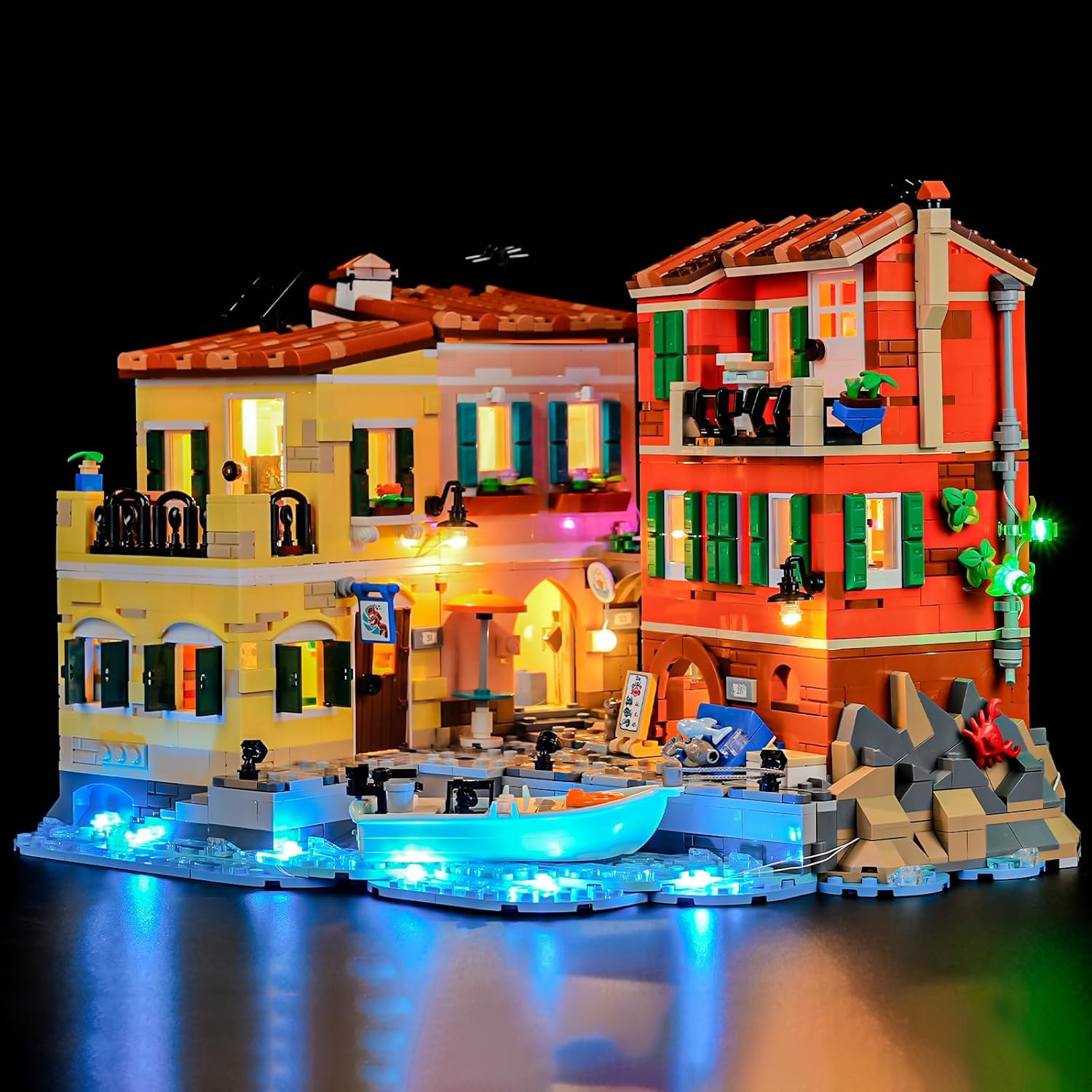 LED Light Kit Compatible with Lego Italian Riviera Building Blocks Model - Lighting Set for Ideas 21359 (Model Set Not Included)