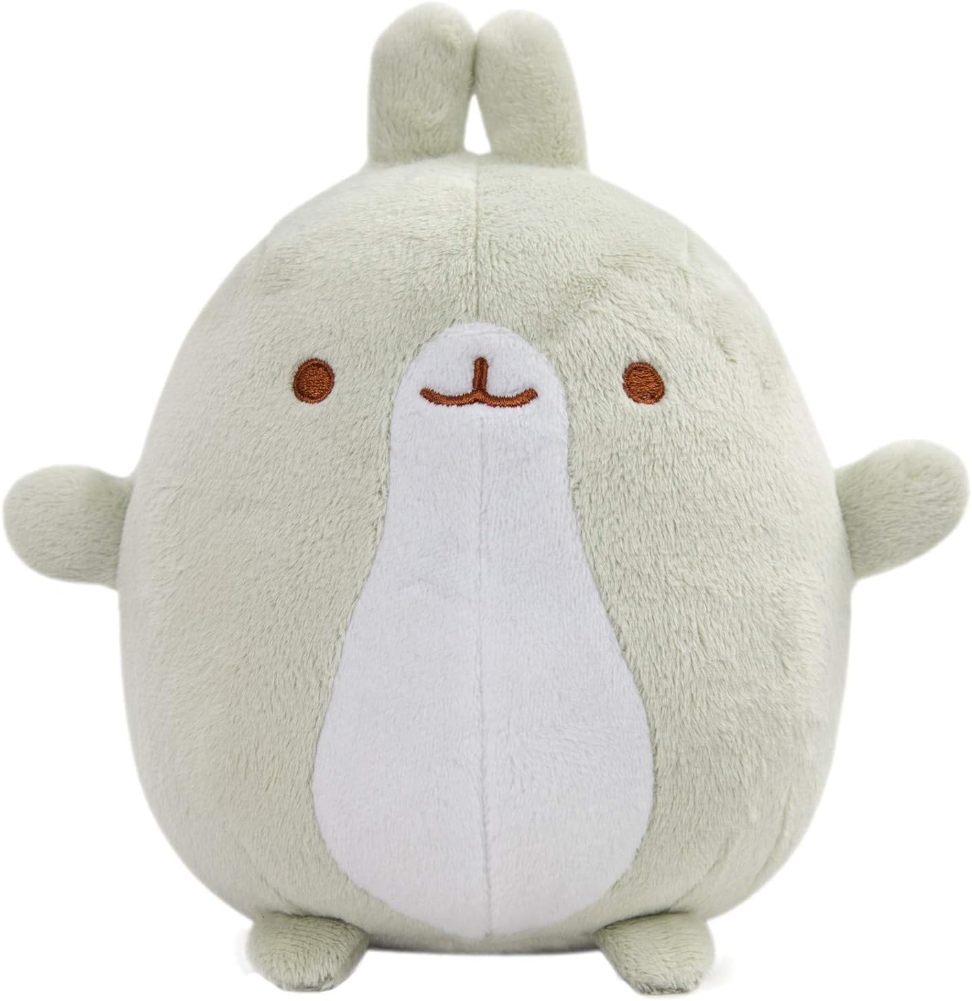 Molang Grey Molang's Friend Basic Plush, Soft Cuddly Toy Ideal Gift for Adults and Children, Cute Cuddle Buddy Molang Plush Toys, Suitable for Children from 3+ Years, Boys & Girls