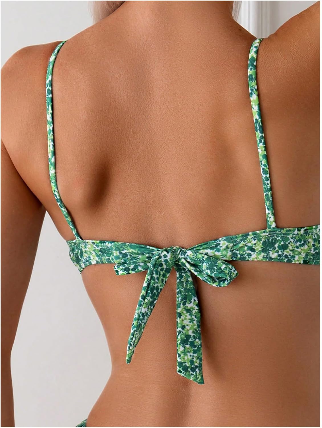 SOLY HUX Women's 2 Piece Bikini Sets Boho Floral Print Underwire Swimsuit Tie Front Cut Out Bathing Suit - Image 3