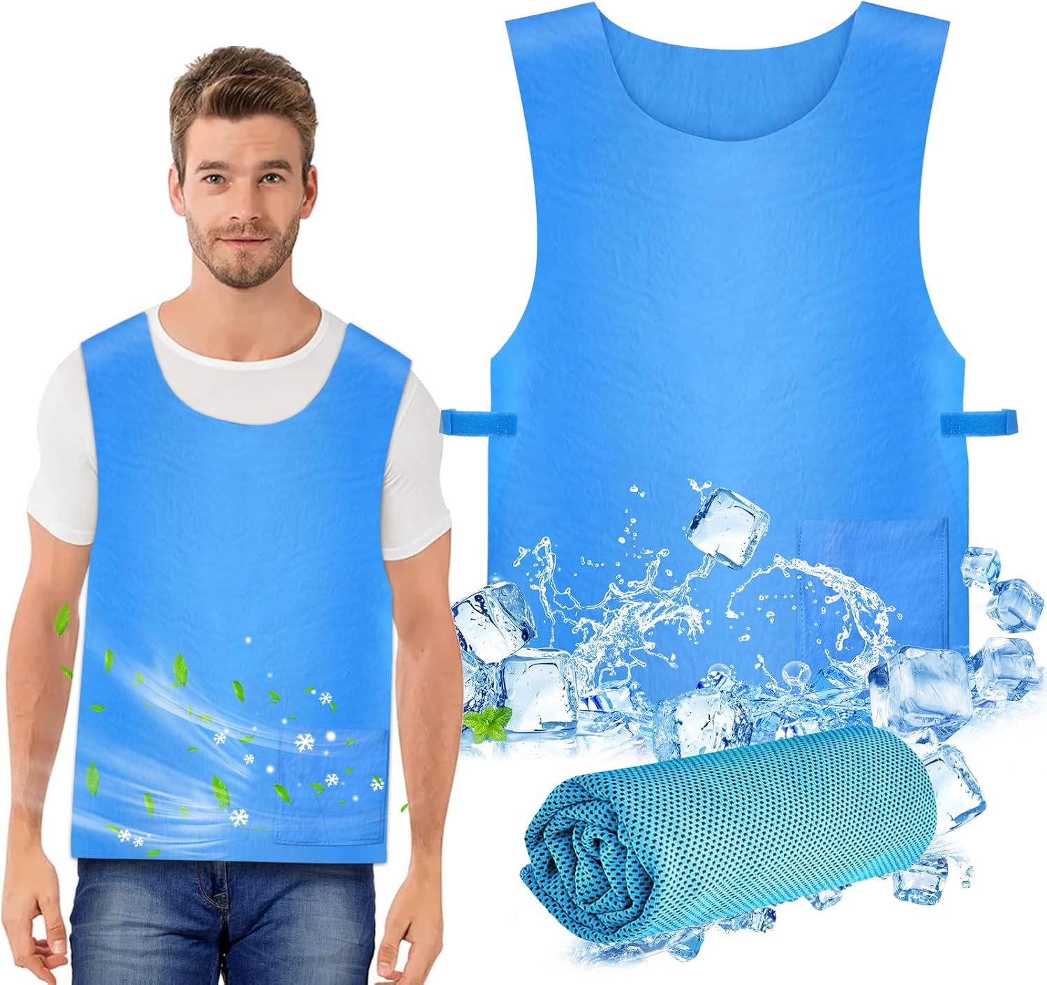 Ice Vest, Evaporative Cooling Vest, Summer Heat Resistant Cooling
