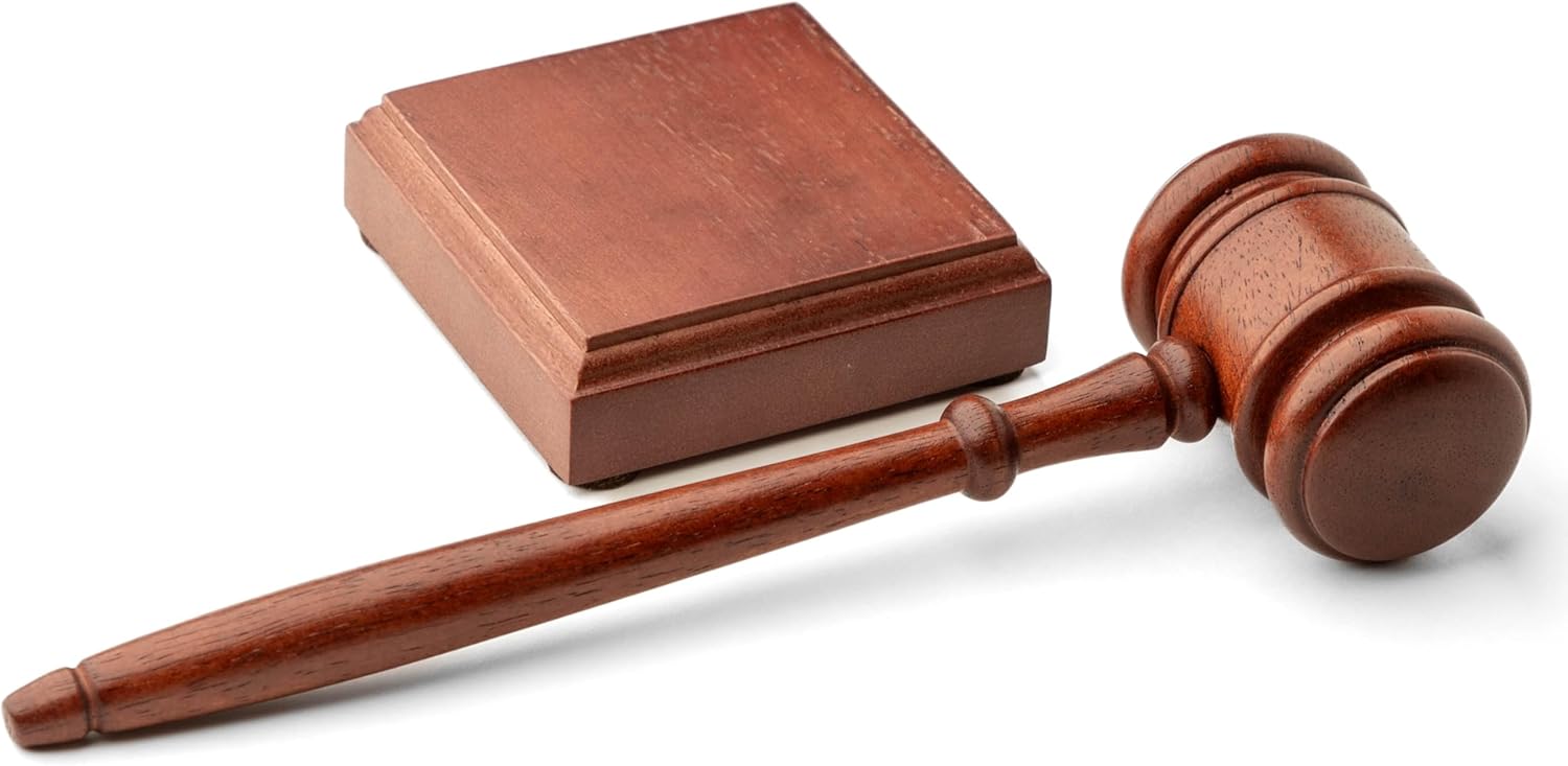 Value Gavel and Gavel Sound Block - Judges Hammer - Legal Gifts - Auction Hammers