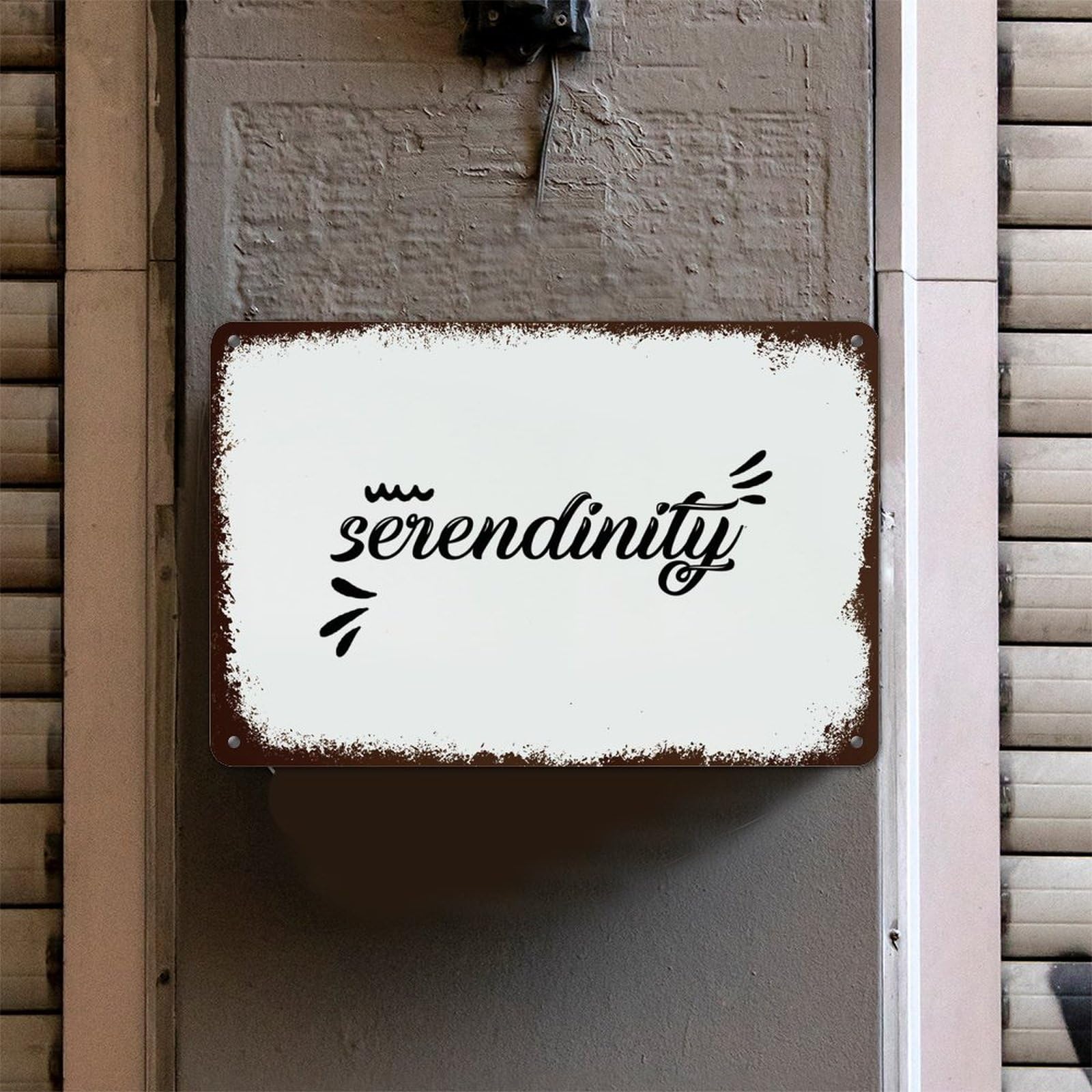 Amazon.com: Serendipity 12x16 Inches Metal Retro Look