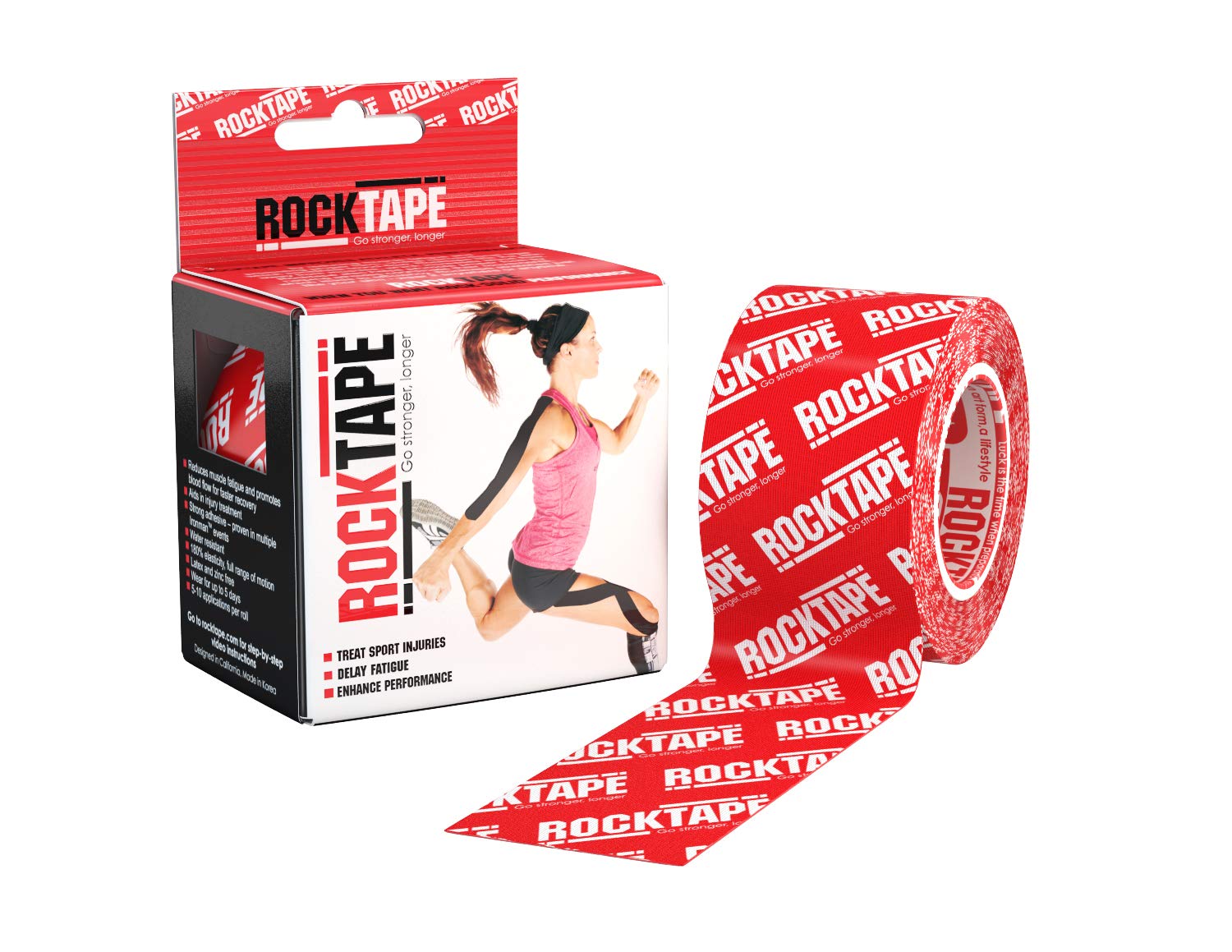 Rocktape Kinesiology Tape for Athletes, Water Resistant, Reduce Pain and Injury Recovery, 180% Elastic Stretch — view 12