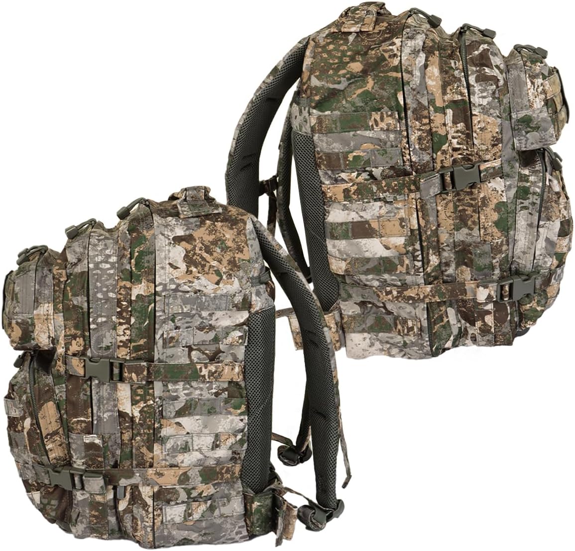 Mil-Tec Unisex Assault Pack - Rugged Durable Lightweight Ergonomic Versatile Tactical Outdoor Camping Hiking Backpack with Adjustable Padded Shoulder Straps & MOLLE Loops, Phantomleaf WASP I Z1B, 36L