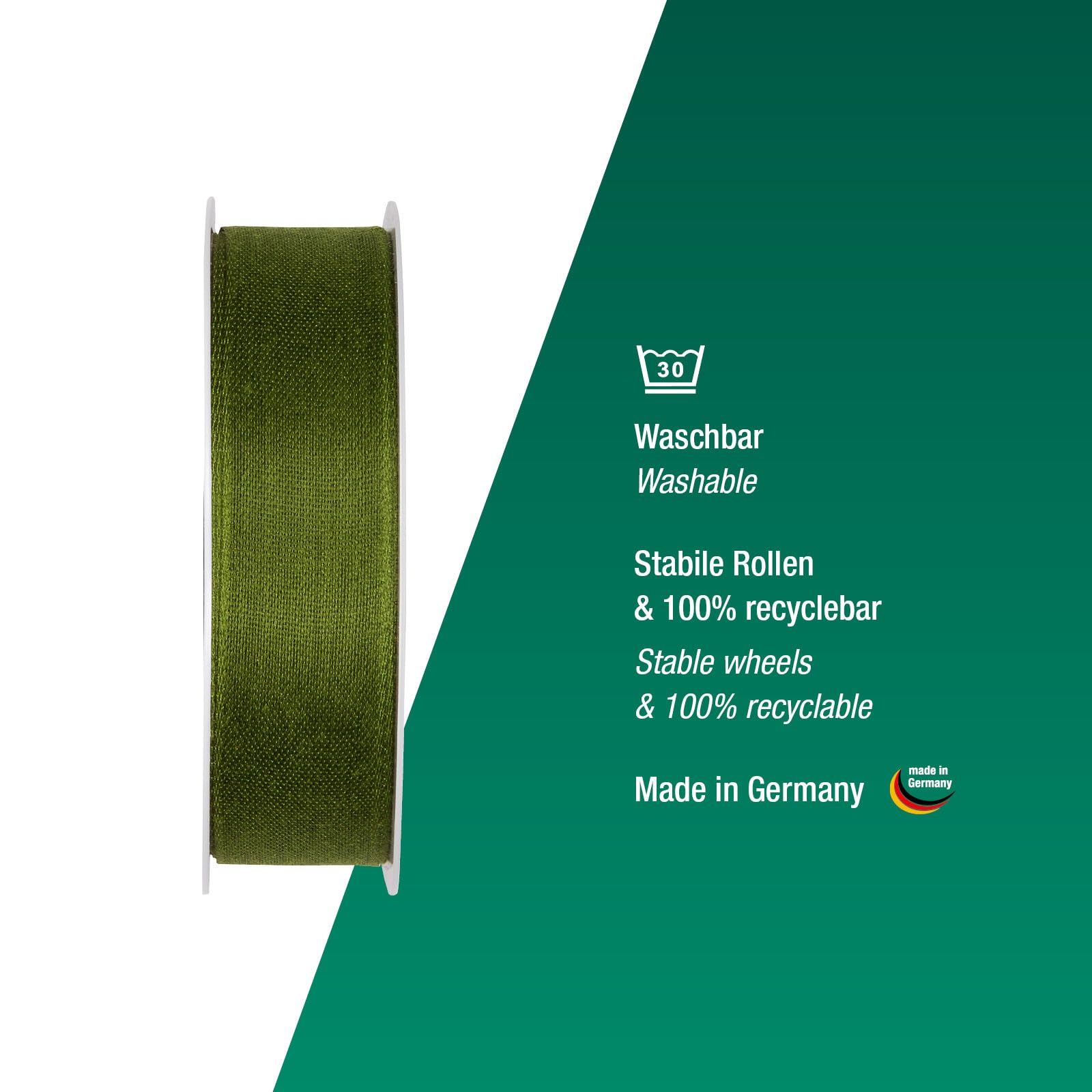 Halbach Seidenbänder Gift Ribbon, Width 25 mm, Length 25 m, Ribbon Made in Germany - Image 3