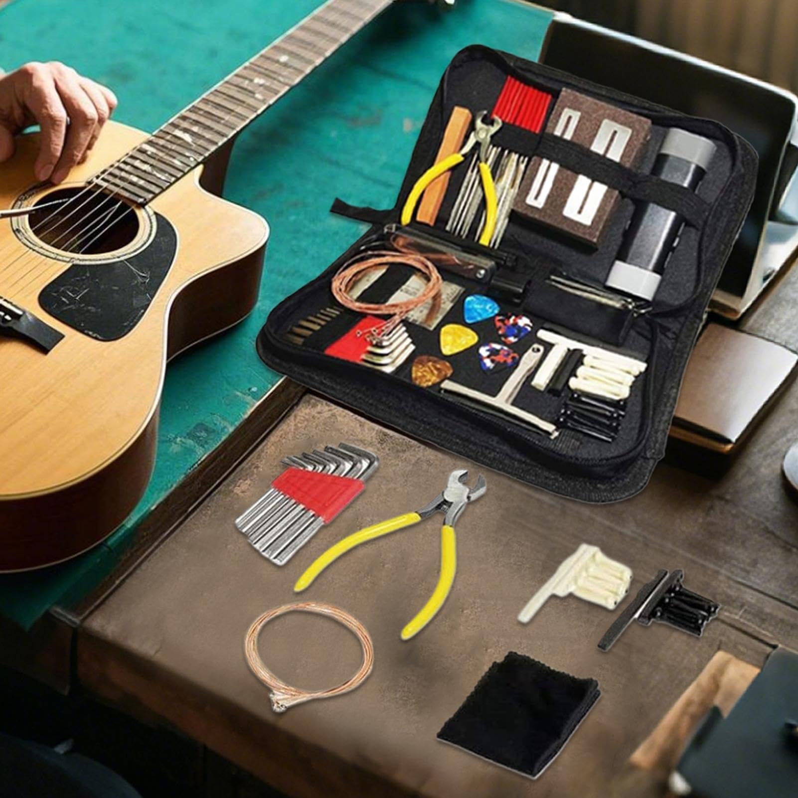 Kit De Herramientas Para Guitarra Eléctrica Set cuidado y accesorios