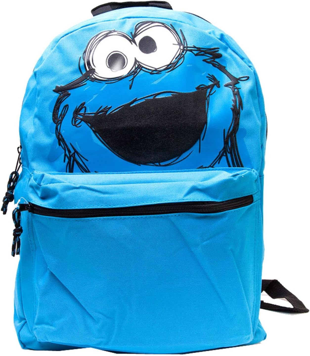 Sesame Street Cookie Monster Backpack Front Pocket Dual