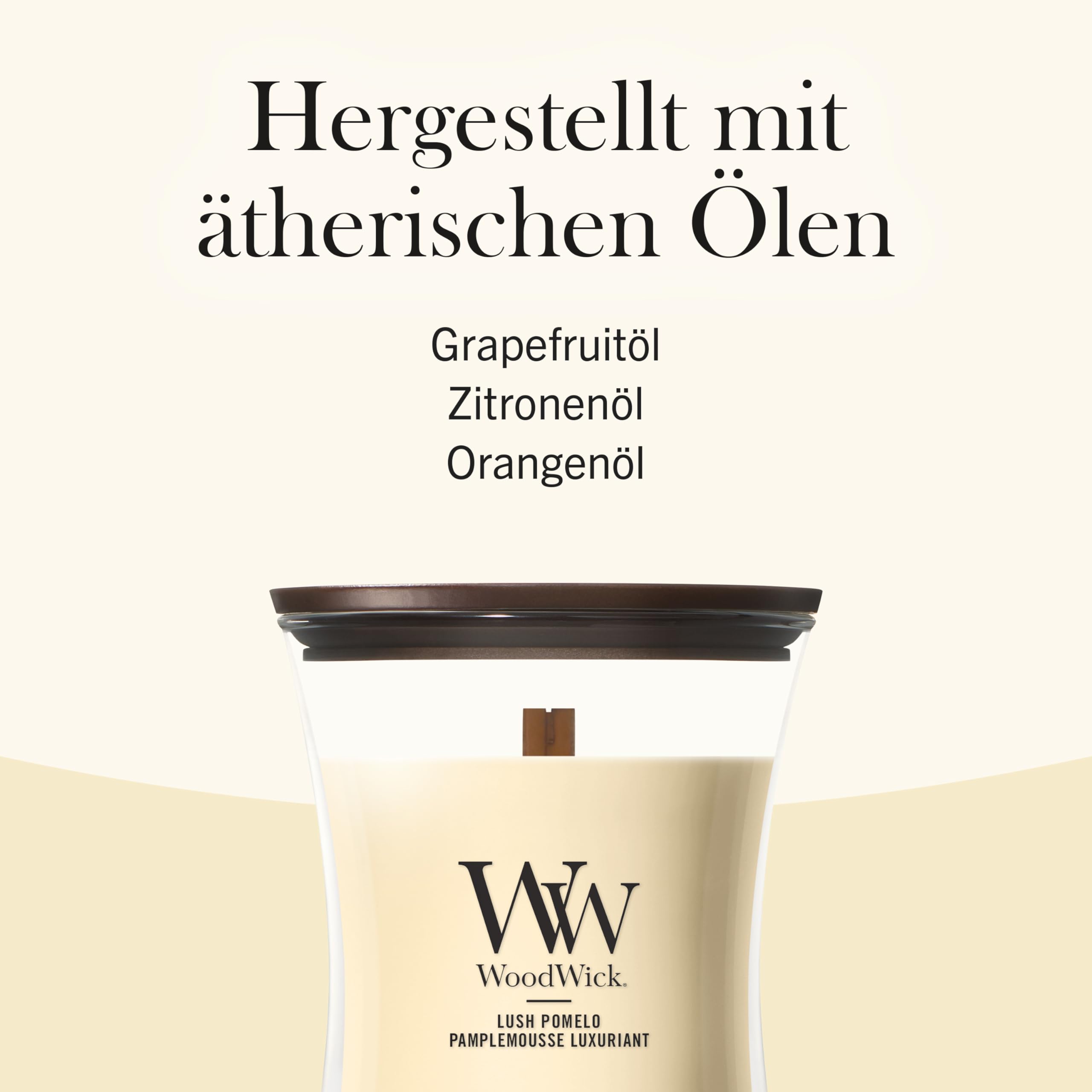 WoodWick | Mittlere Kerze | Saftige Pomelo | Tolles Geschenk für Frauen