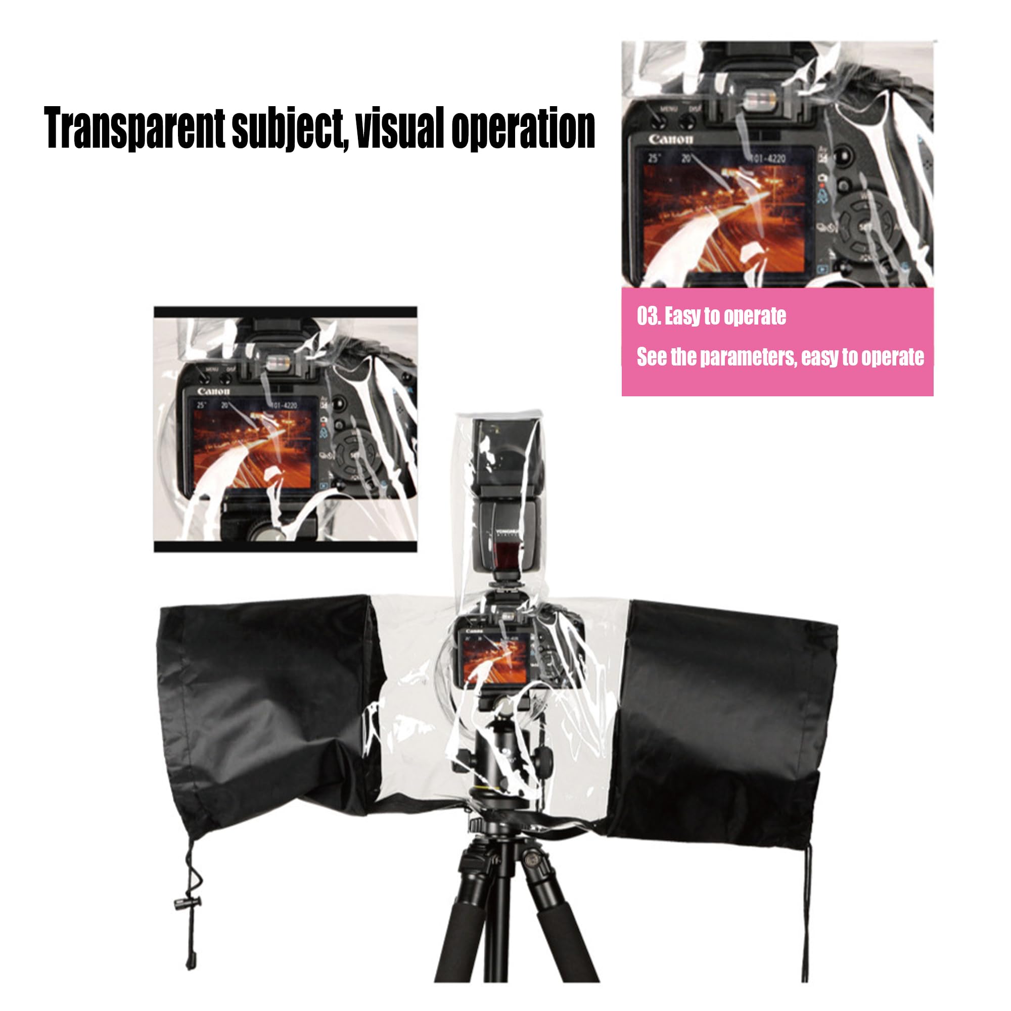 Cubierta impermeable profesional para cámaras Canon, Nikon, Sony, Fuji y más cámaras con lente, accesorios de cámara para fotografía, equipo de lluvia