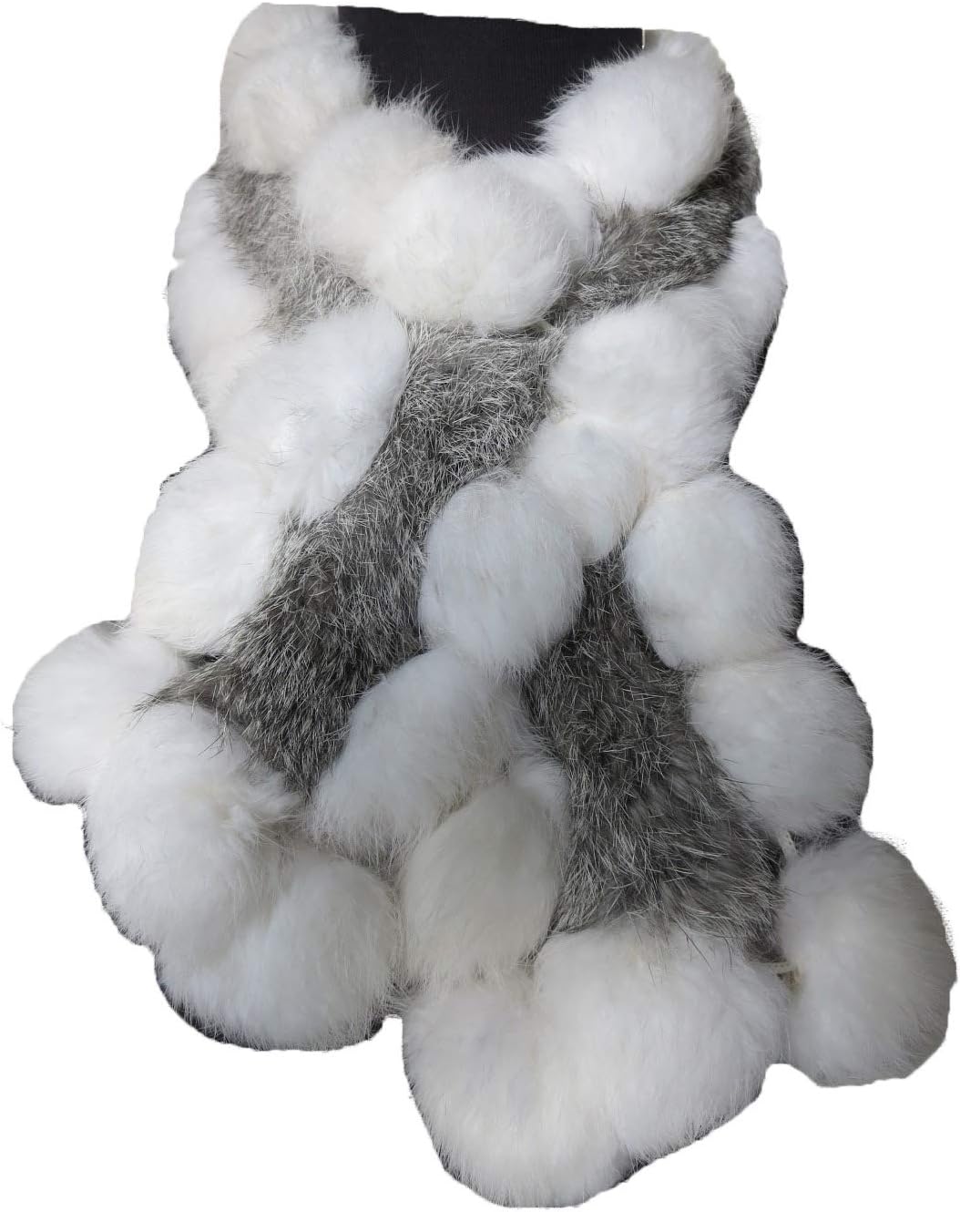 Real Rabbit Fur Scarf Warm Protect the Cervical Spine (white and ...